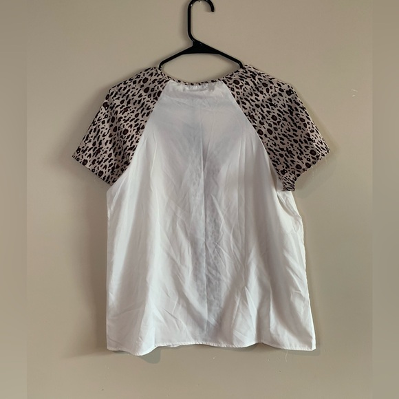 BUNDLE ONLY FHQ Collection White Animal Print Blouse - Picture 7 of 7